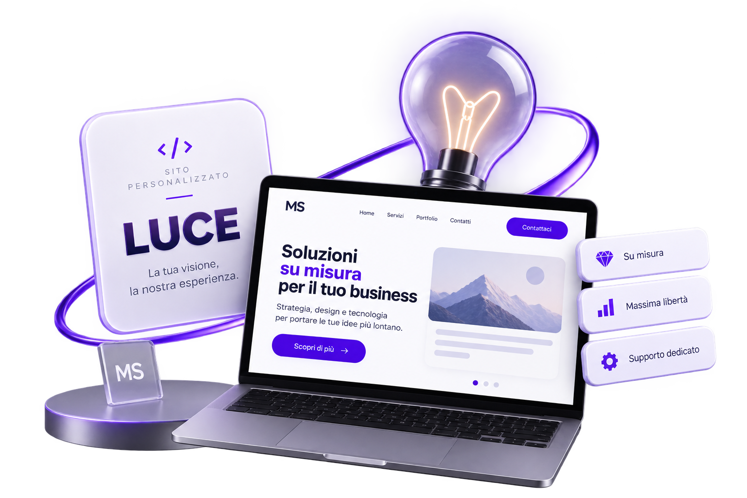 Esempio di sito personalizzato realizzato da MS Web Design